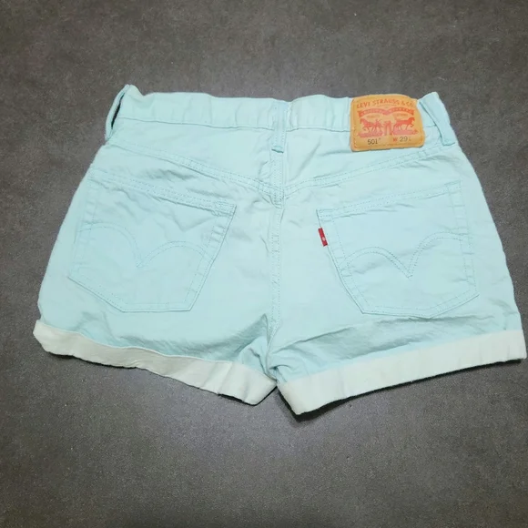 Levi's 501 light blue jean shorts. Size 29 - Picture 2 of 2